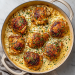 Creamy Oven Baked Chicken Thighs