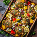 Greek Sheet Pan Chicken Dinner (Mediterranean-Style)