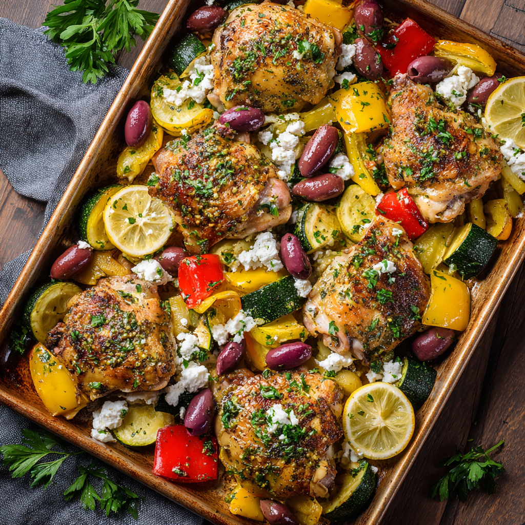 You are currently viewing Greek Sheet Pan Chicken Dinner (Mediterranean-Style)