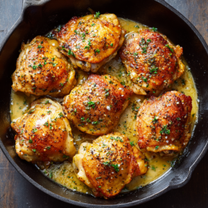 Read more about the article Skillet Chicken Thighs Recipe