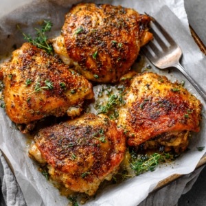 Read more about the article Crispy Baked Chicken Thighs