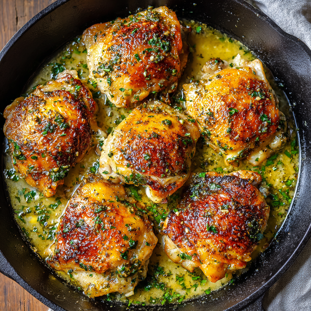 You are currently viewing Herb Garlic Butter Chicken Thighs