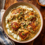 Smothered Chicken (Pan-Fried Chicken with Homemade Onion Gravy)