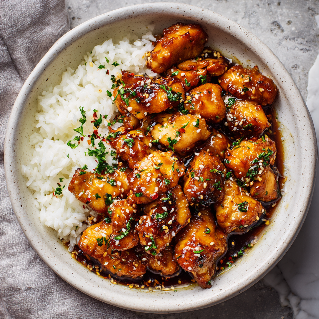 You are currently viewing Honey Garlic Chicken (Sticky, Tender + Ready in 20 Minutes)