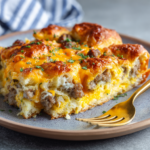 Easy Cheesy Breakfast Casserole (4 Ingredients)