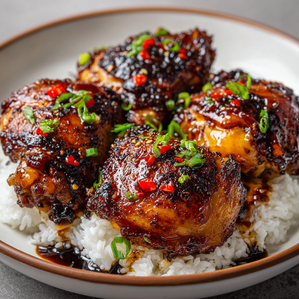 You are currently viewing Sticky Sweet Chili Chicken Thighs in the Air Fryer