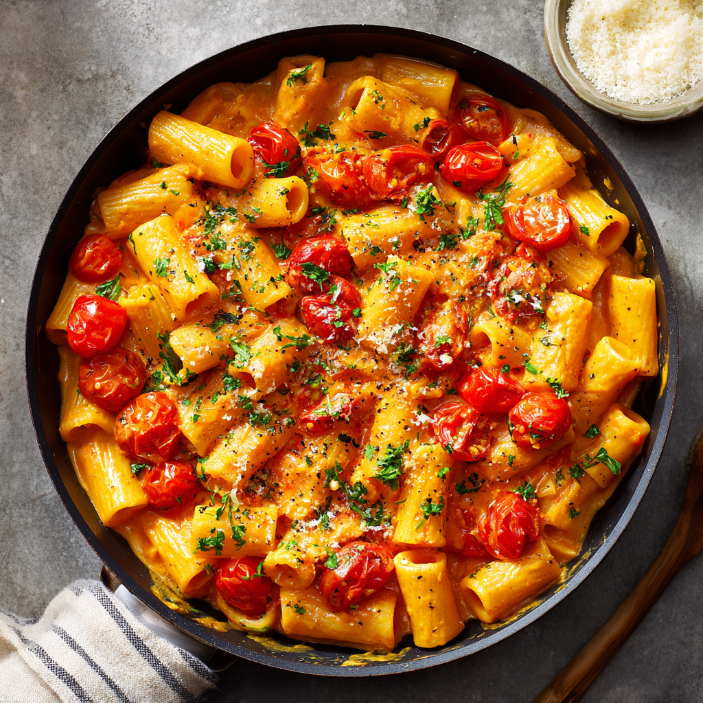 You are currently viewing Creamy Tomato Garlic Pasta Recipe – The Ultimate Guide to a Luxurious, One-Pan Comfort Meal