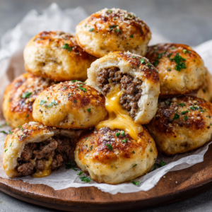 Read more about the article Irresistible Garlic Parmesan Cheeseburger Bombs