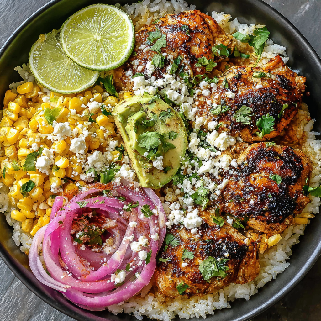 You are currently viewing Street Corn Chicken Rice Bowl
