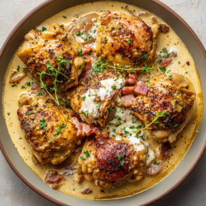 Read more about the article French Mustard Chicken (Poulet à la Moutarde)