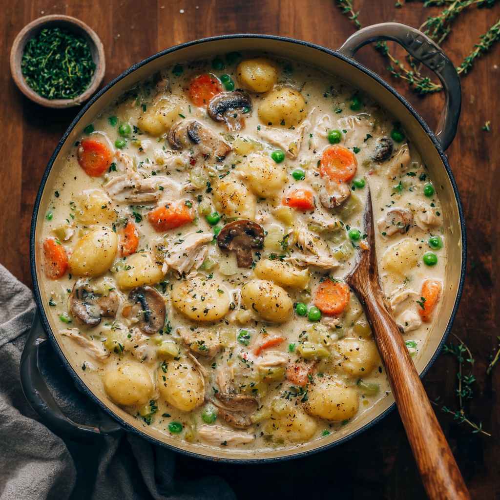 You are currently viewing One Pot Gnocchi Chicken Pot Pie