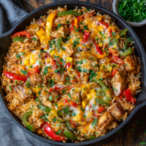 Read more about the article Easy Chicken Fajita Rice Casserole