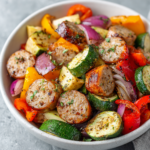 10-Minute Air Fryer Chicken Sausage and Veggies