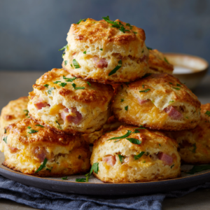 Read more about the article Savory Ham and Cheese Butter Biscuits: Fluffy Homemade Treat